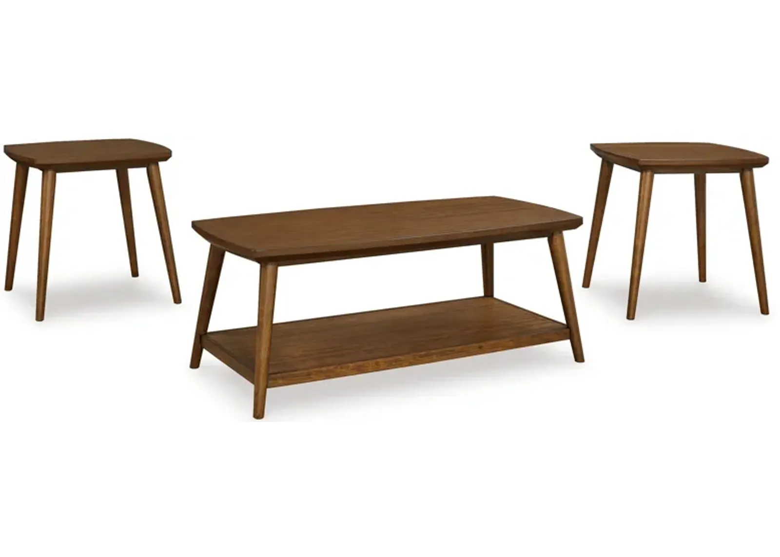 Lyncott - Brown - Occasional Table Set (Set of 3)