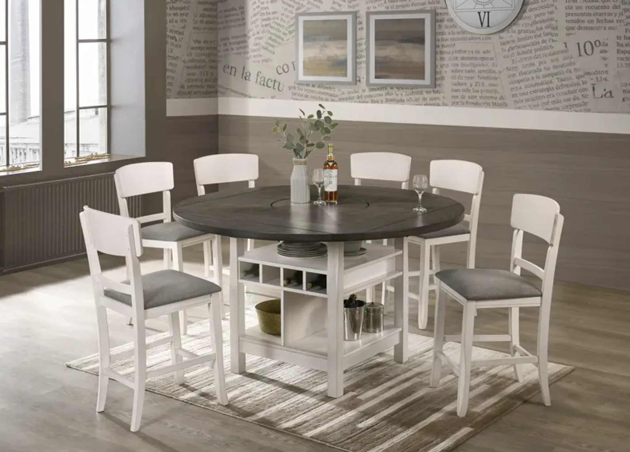 Conner Counter Height Table Gray Bel Furniture | Furniture.com