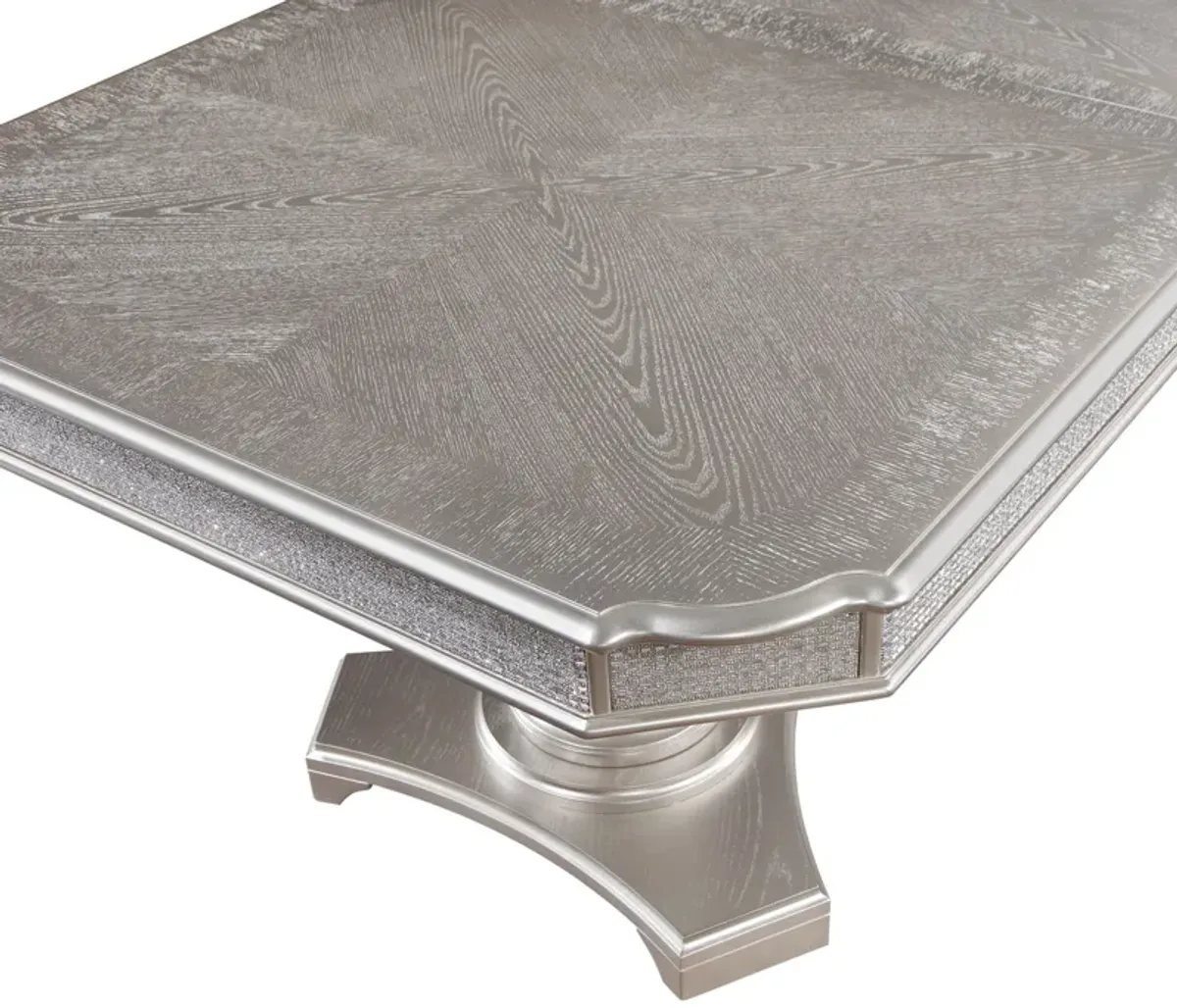 Klina - Dining Table Top (2 X 18 Leaf) - Silver