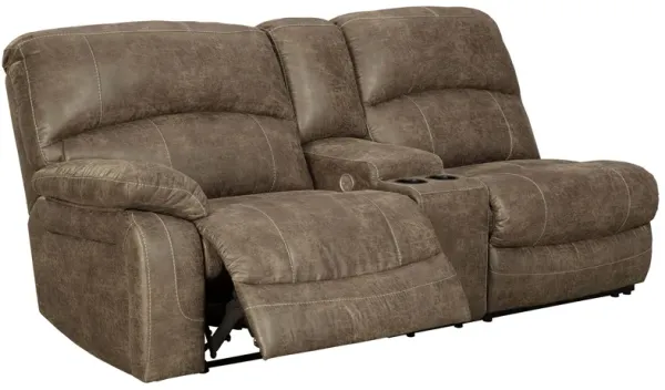 Segburg - Driftwood - Laf Rec Power Sofa W/Console