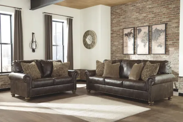 Nicorvo - Coffee - 2 Pc. - Sofa, Loveseat
