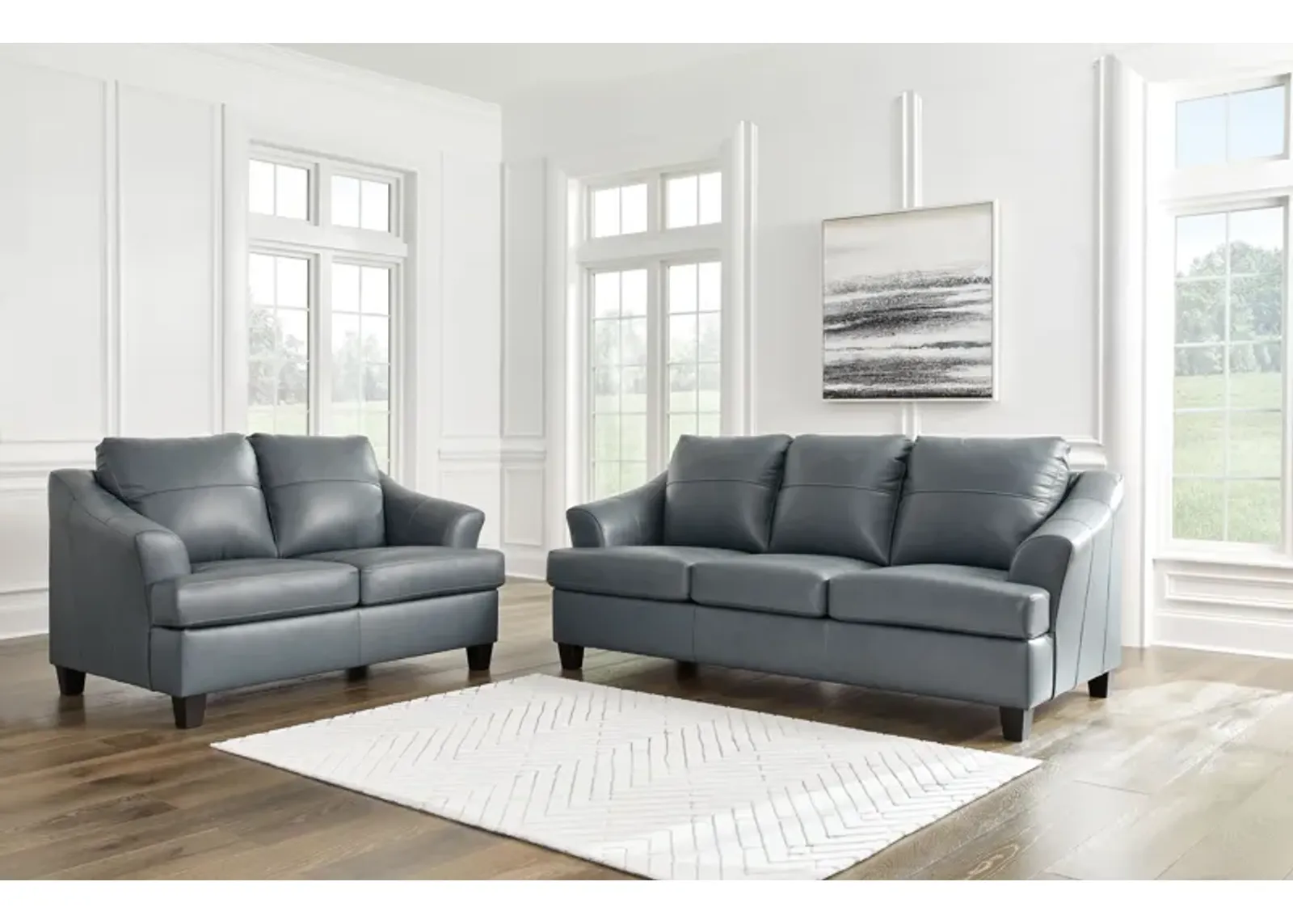 Genoa - Steel - 2 Pc. - Sofa, Loveseat