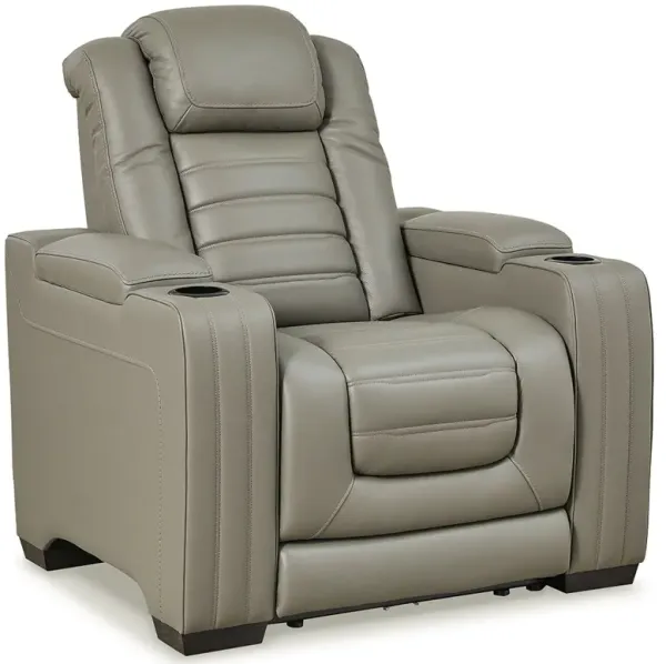 Backtrack - Gray - Pwr Recliner/Adj Headrest