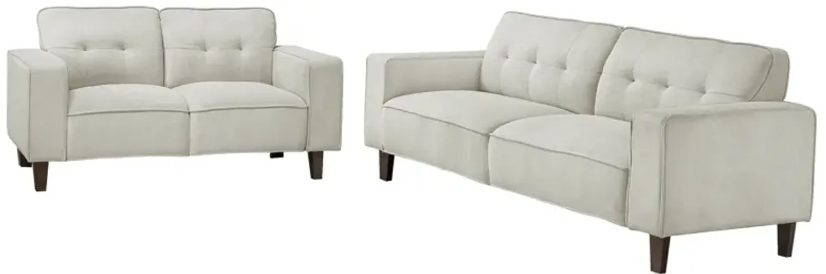 Deerhurst - Upholstered Tufted Track Arm Sofa Set