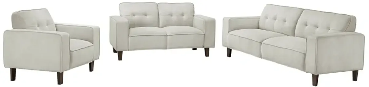 Deerhurst - Upholstered Tufted Track Arm Sofa Set