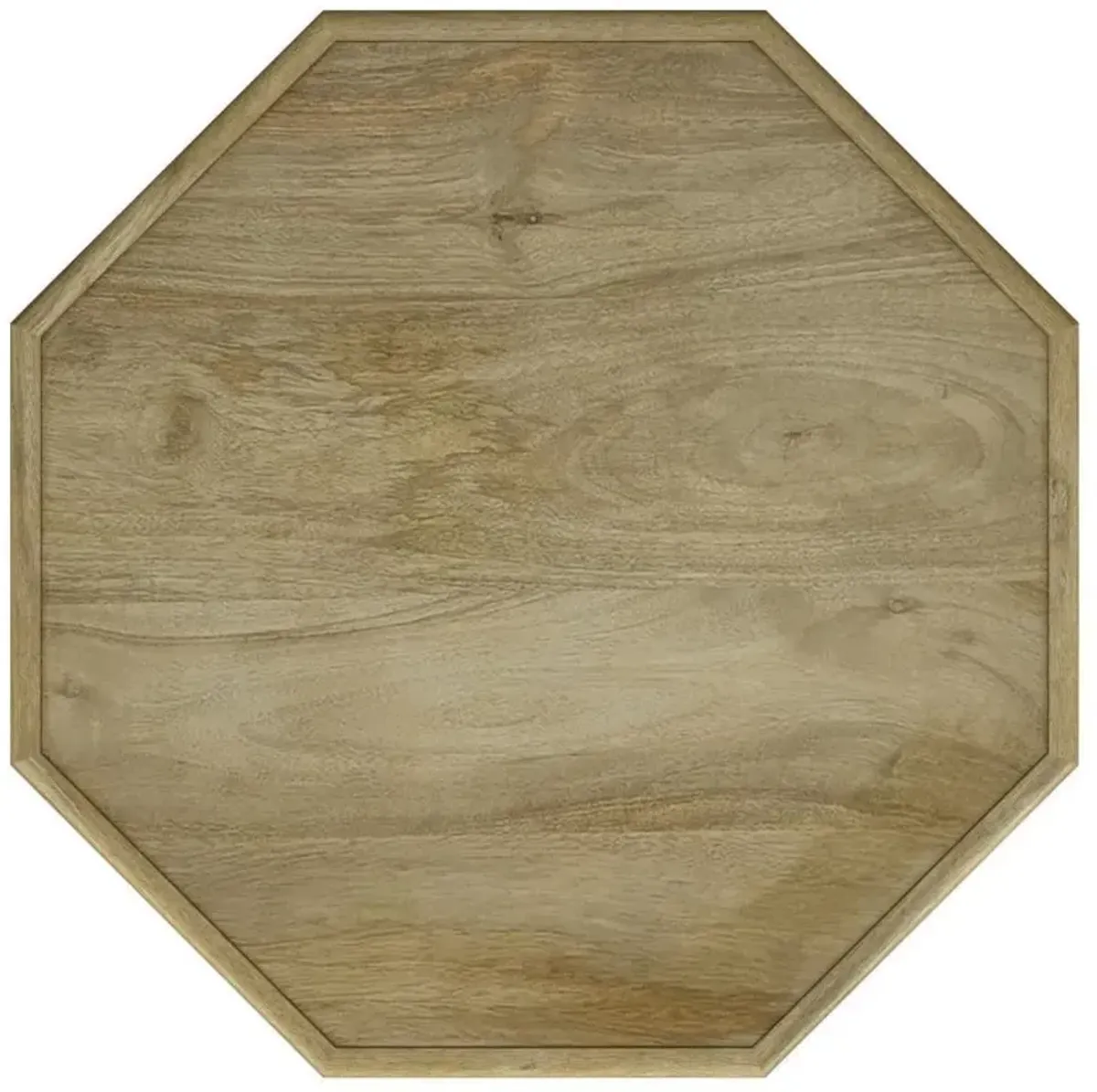 Torres - Octagonal Solid Mango Wood Side Table - Natural Brown