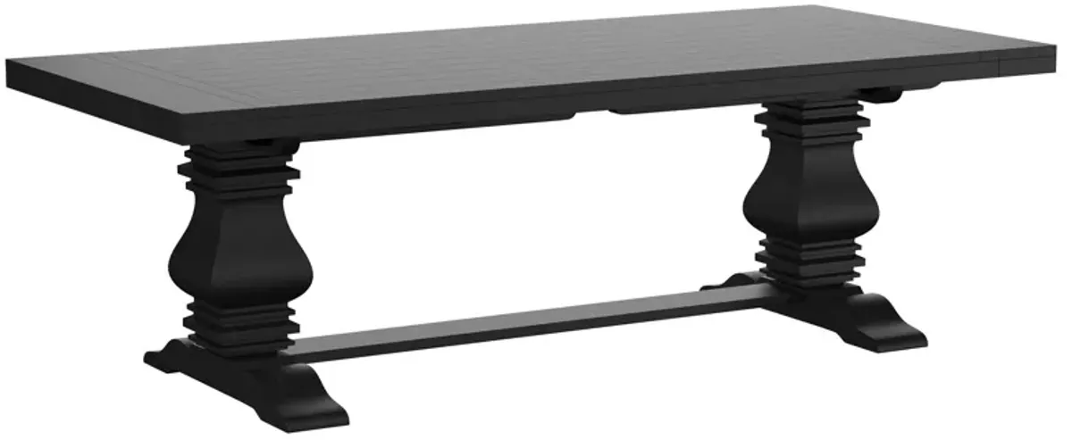 Florence - Extension Dining Table - Distressed Black