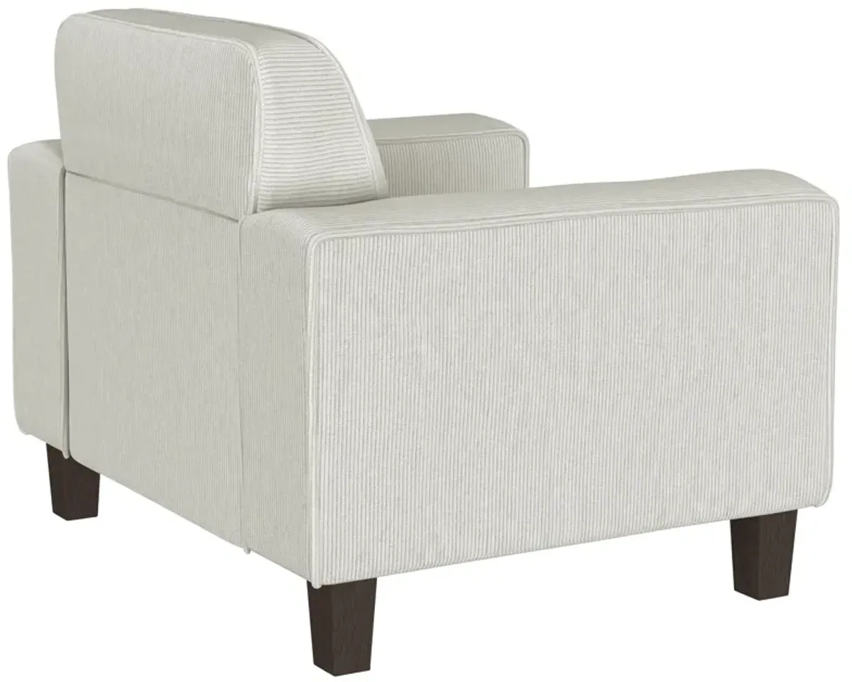 Deerhurst - Upholstered Track Arm Tufted Accent Chair - Greige