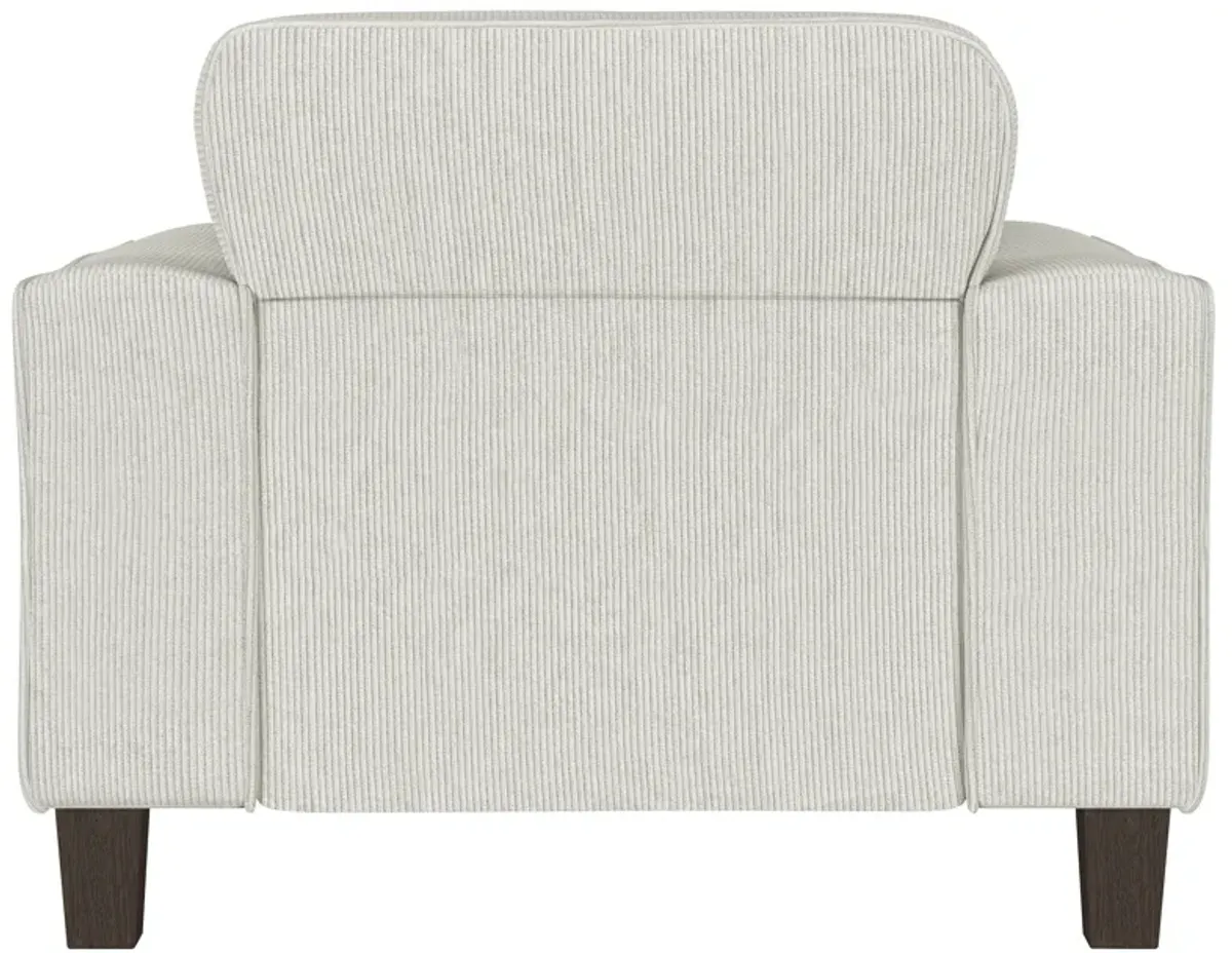 Deerhurst - Upholstered Track Arm Tufted Accent Chair - Greige