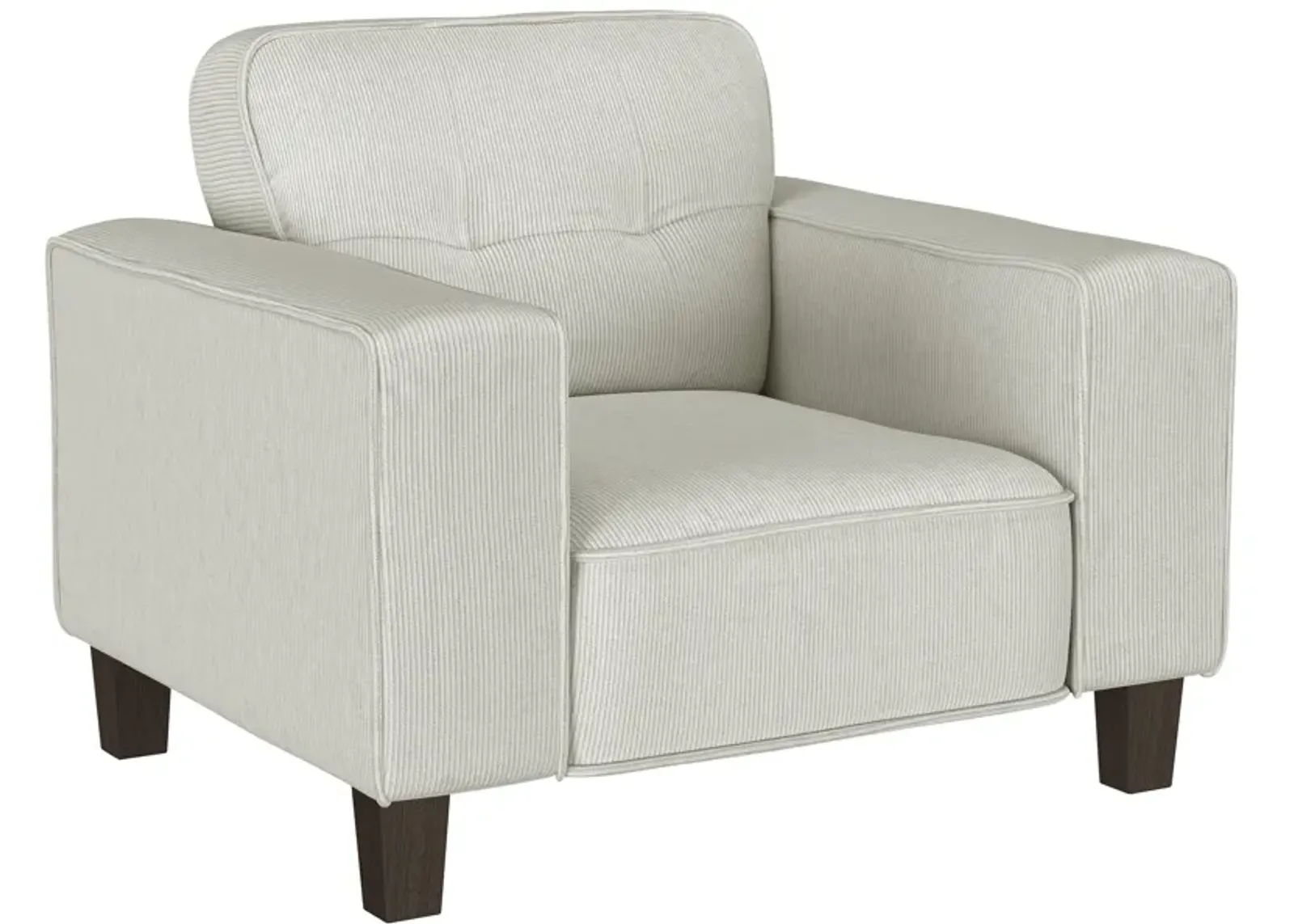 Deerhurst - Upholstered Track Arm Tufted Accent Chair - Greige