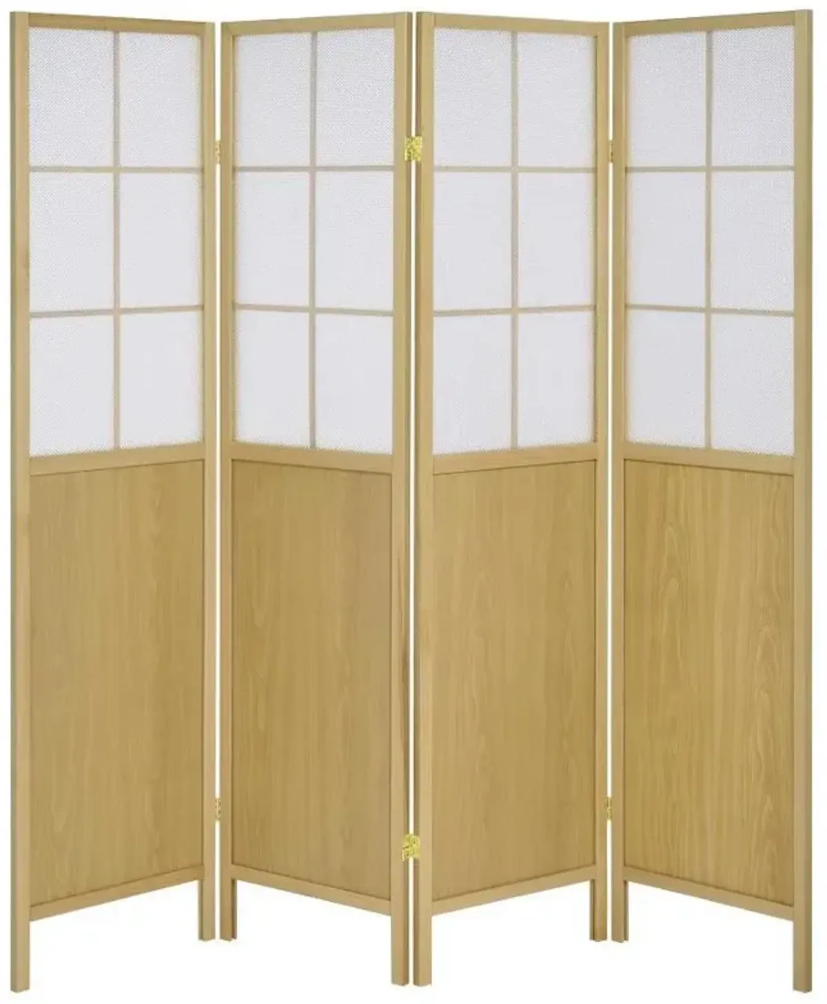 Edwards - 4-Panel Room Divider Folding Shoji Screen - Natural