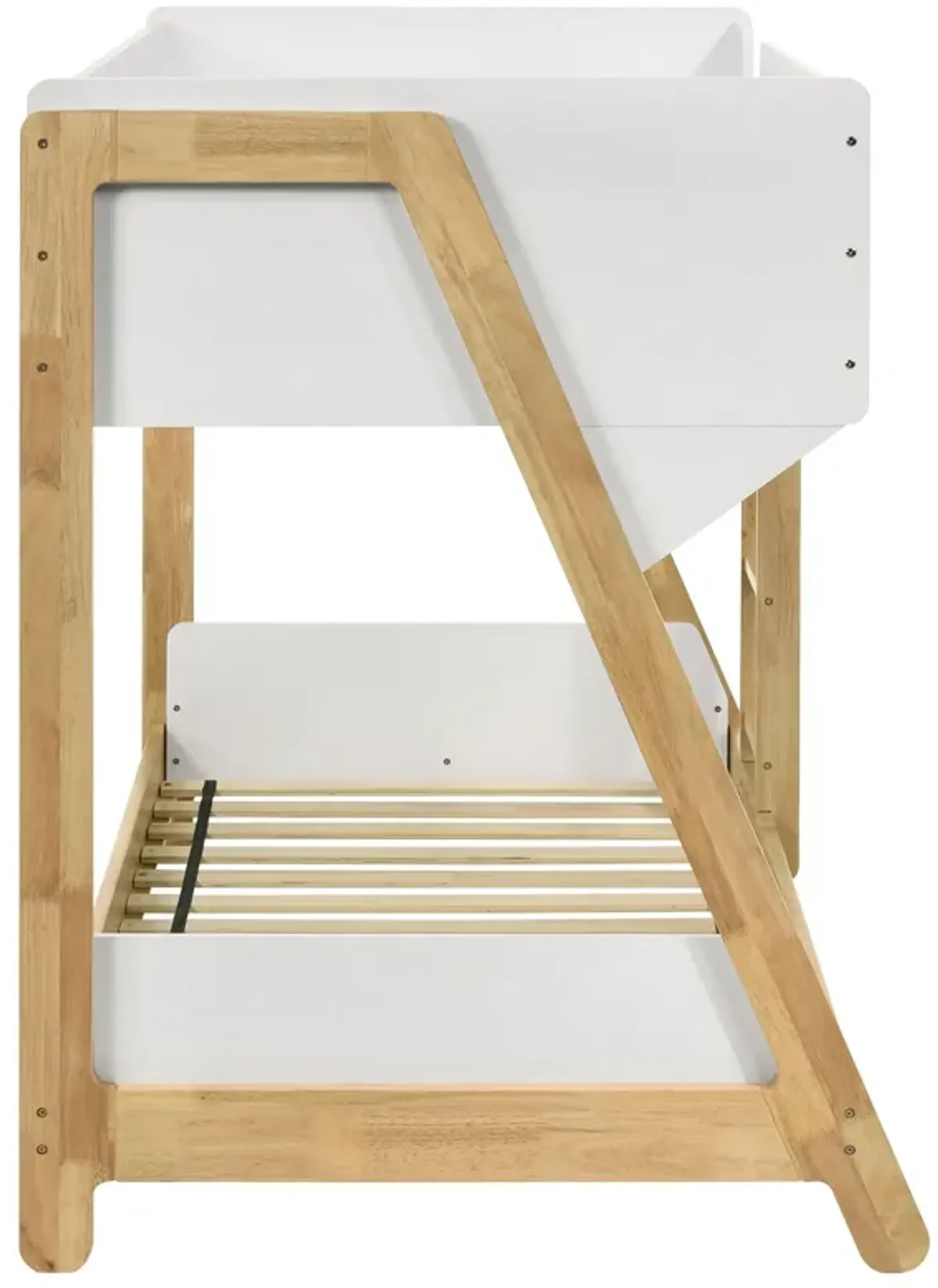 Wyatt - Wood Twin Over Twin Bunk Bed - White And Natural