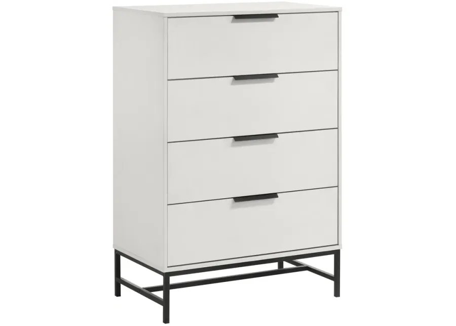 Sonora - 4-Drawer Bedroom Chest - White