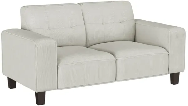 Deerhurst - Upholstered Track Arm Tufted Loveseat - Beige