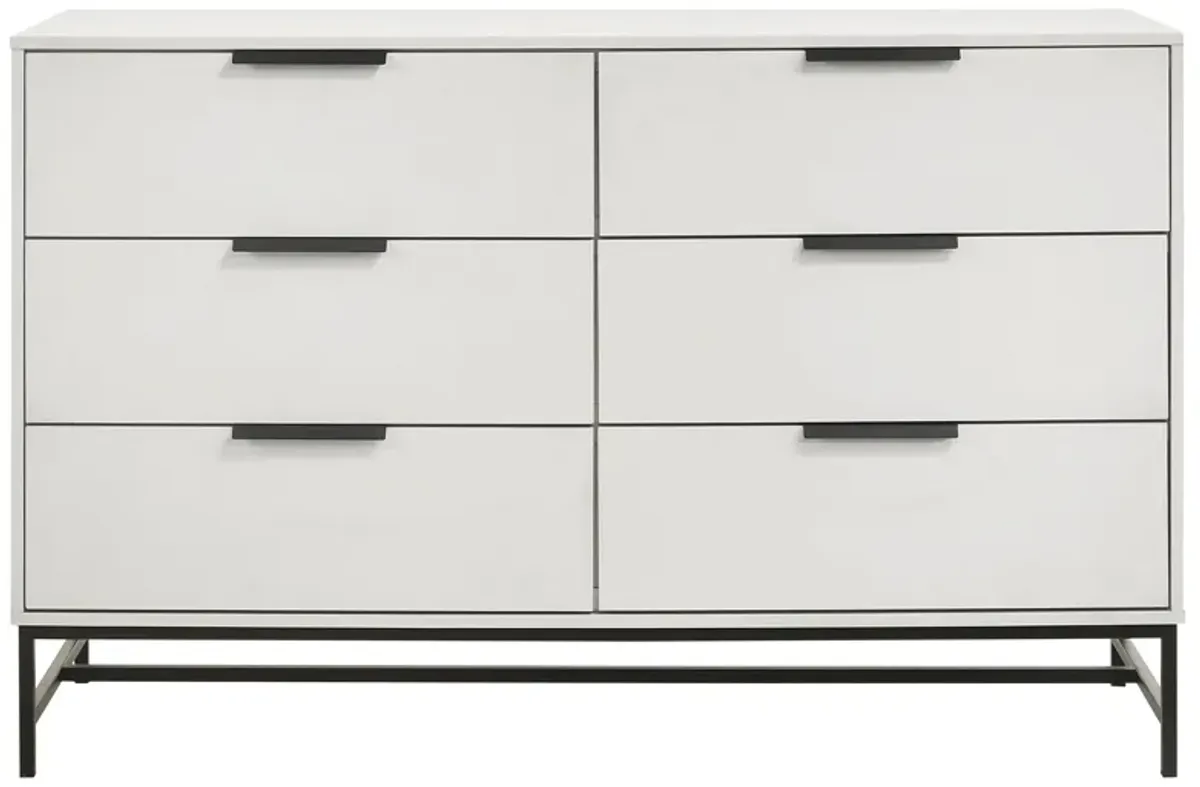 Sonora - 6-Drawer Bedroom Dresser - White