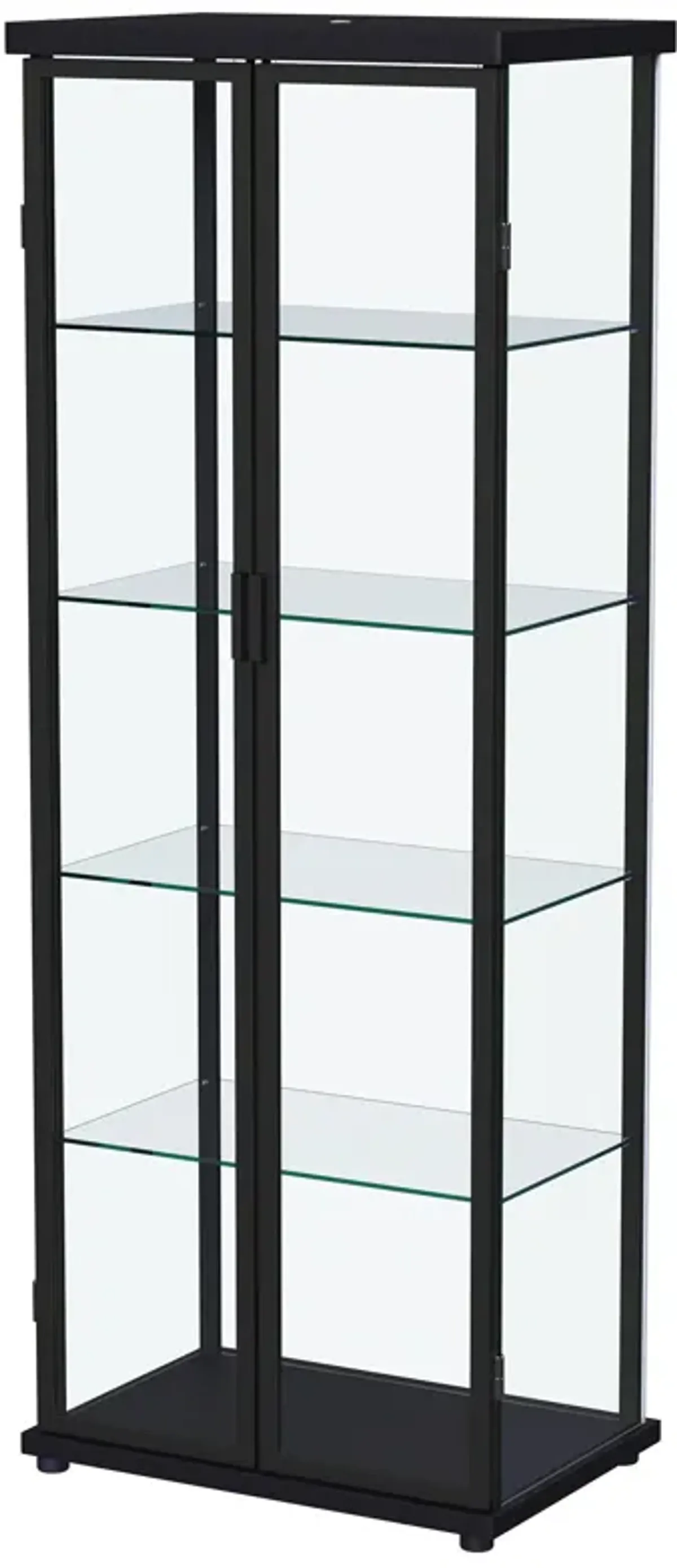 Aero - 5-Shelf Display Curio Cabinet With Led Lighting