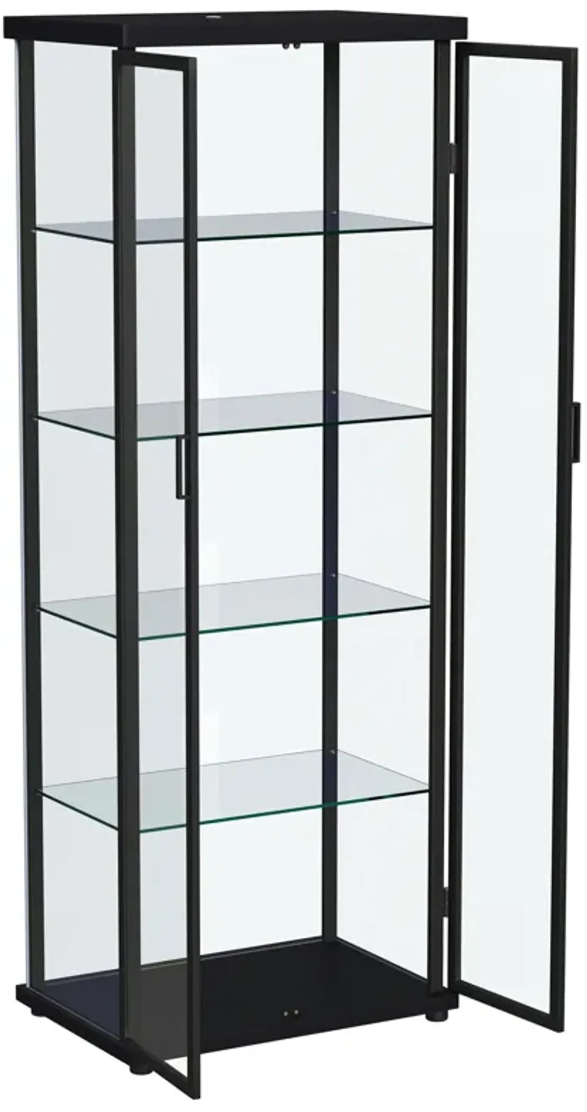 Aero - 5-Shelf Display Curio Cabinet With Led Lighting