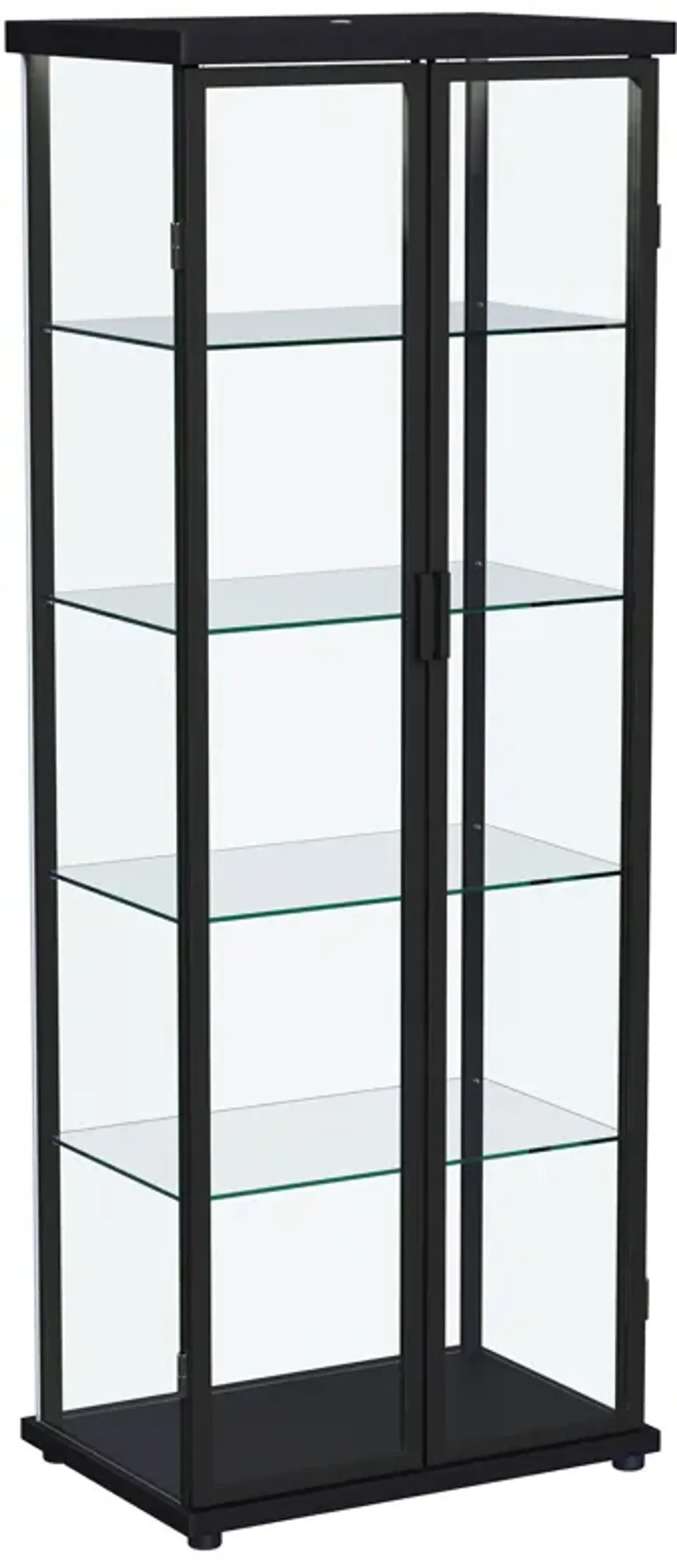 Aero - 5-Shelf Display Curio Cabinet With Led Lighting