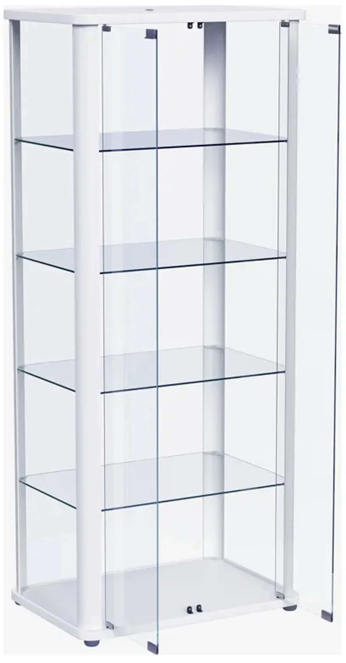 Aero - 5-Shelf Display Curio Cabinet With Led Lighting