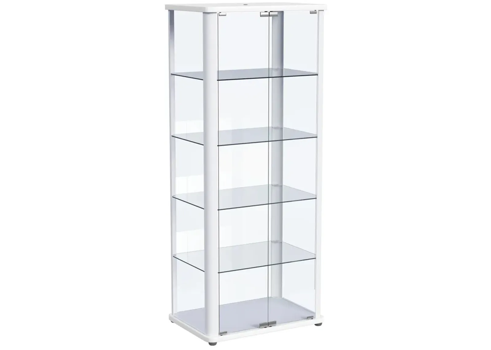 Aero - 5-Shelf Display Curio Cabinet With Led Lighting