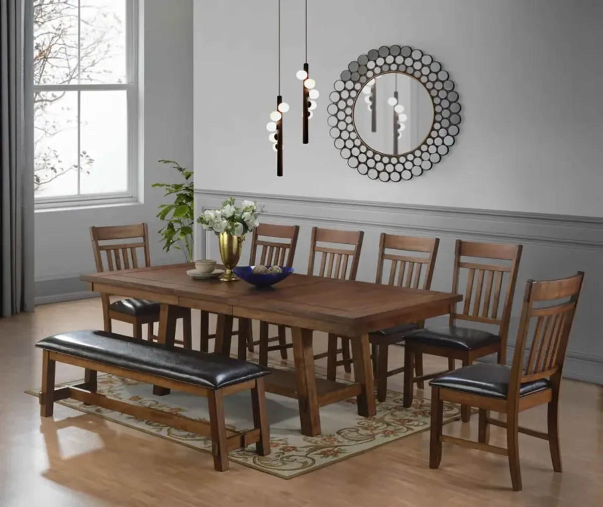 8 Piece Extendable Dining Room Set