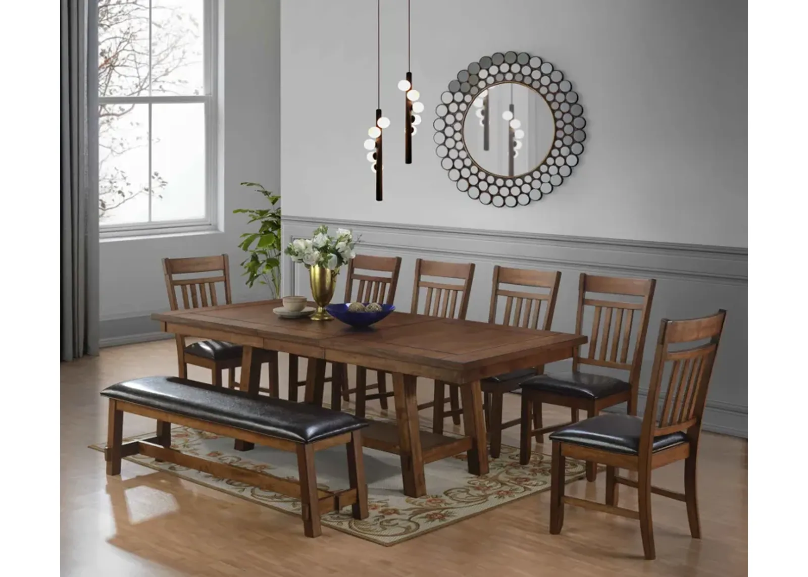 8 Piece Extendable Dining Room Set