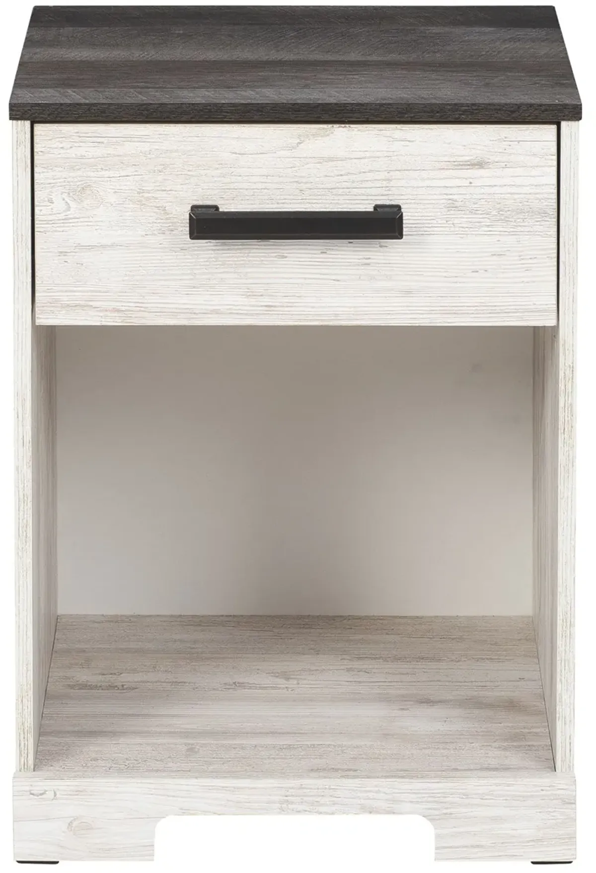 Shawburn - Whitewash / Charcoal Gray - One Drawer Night Stand