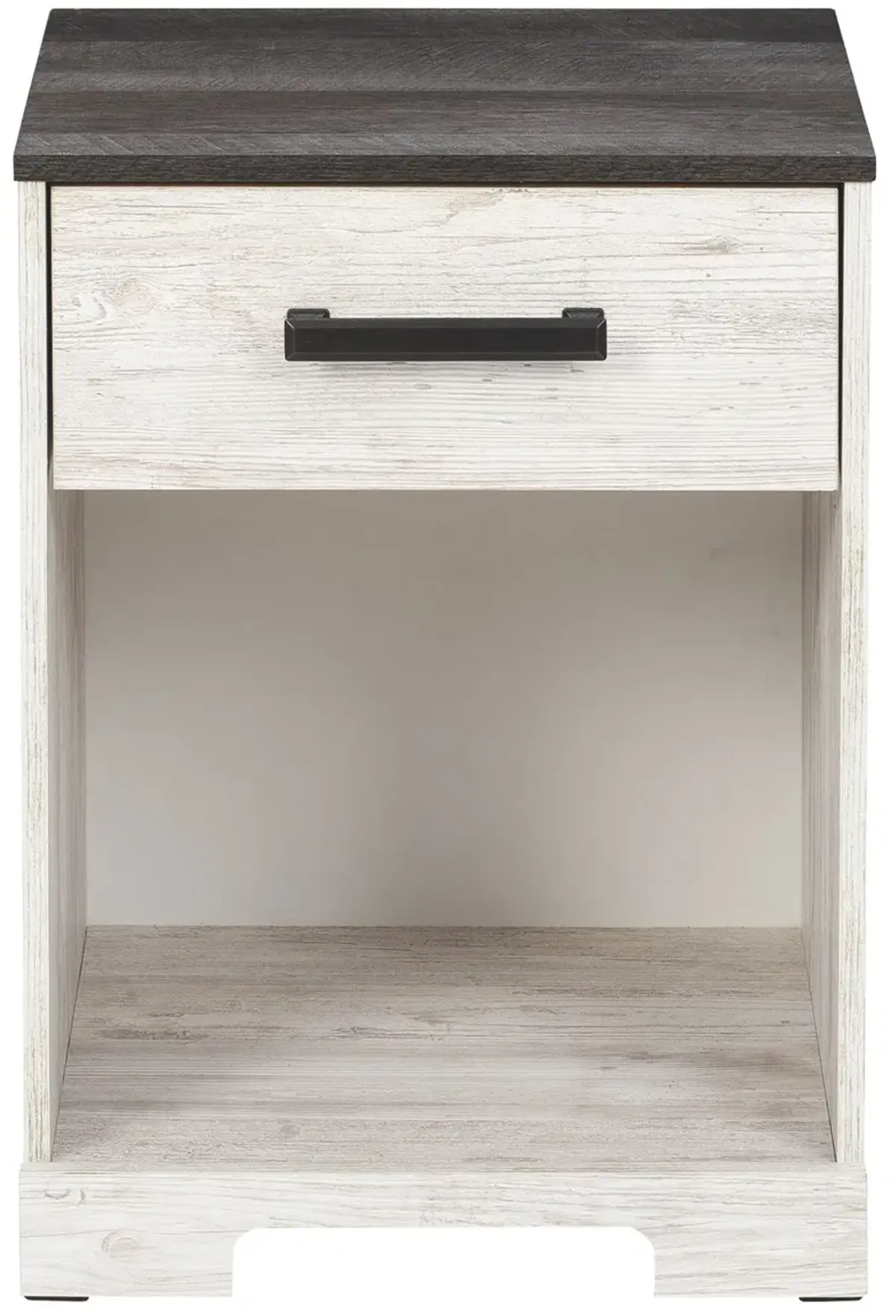 Shawburn - Whitewash / Charcoal Gray - One Drawer Night Stand