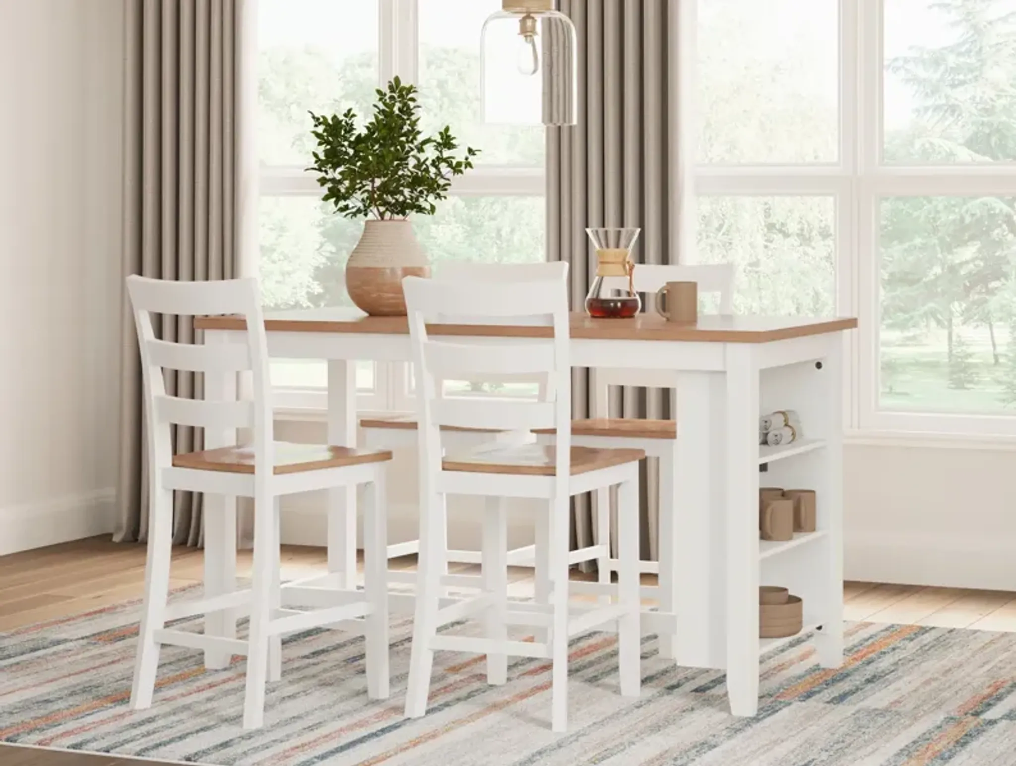Gesthaven - Rectangular Dining Room Counter Set | Furniture.com