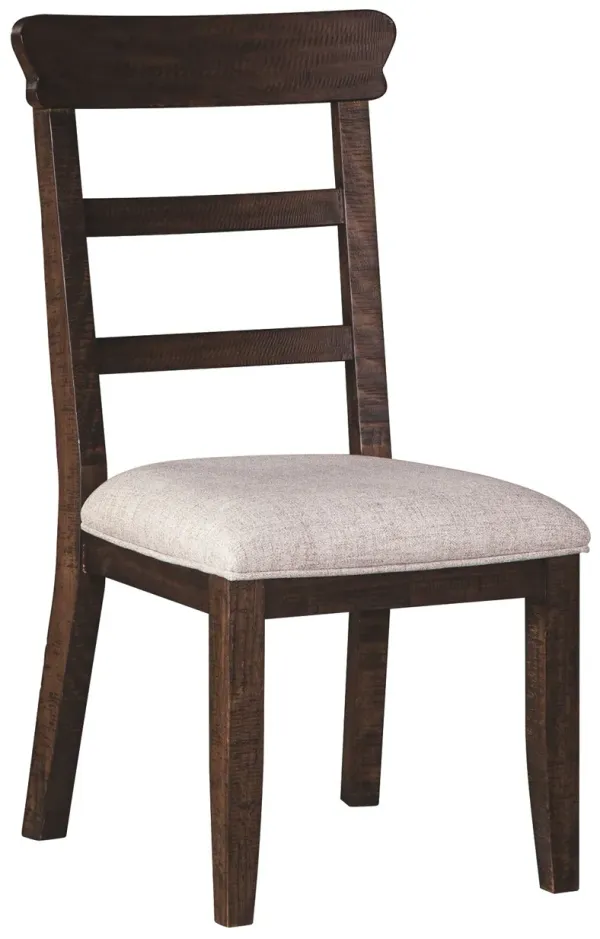 Hillcott - Dark Brown / Beige - Dining Uph Side Chair (Set of 2)