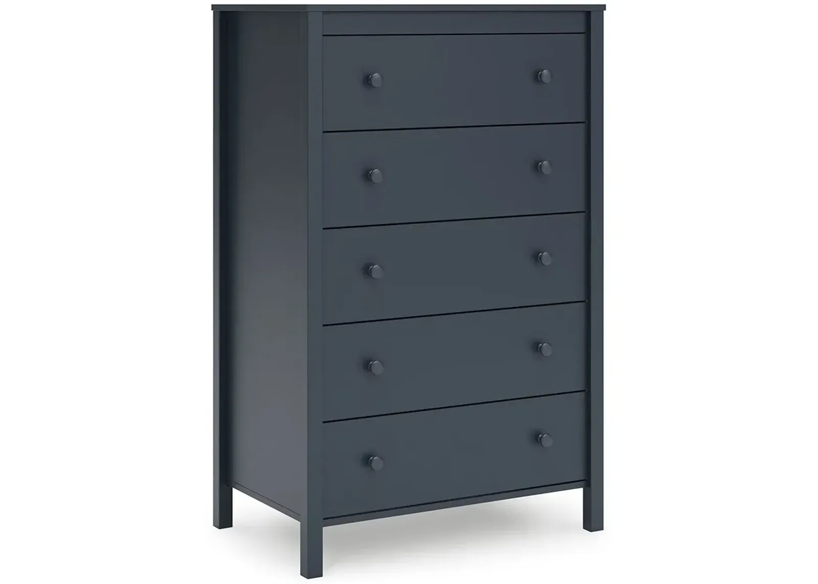 Simmenfort - Navy Blue - Five Drawer Chest