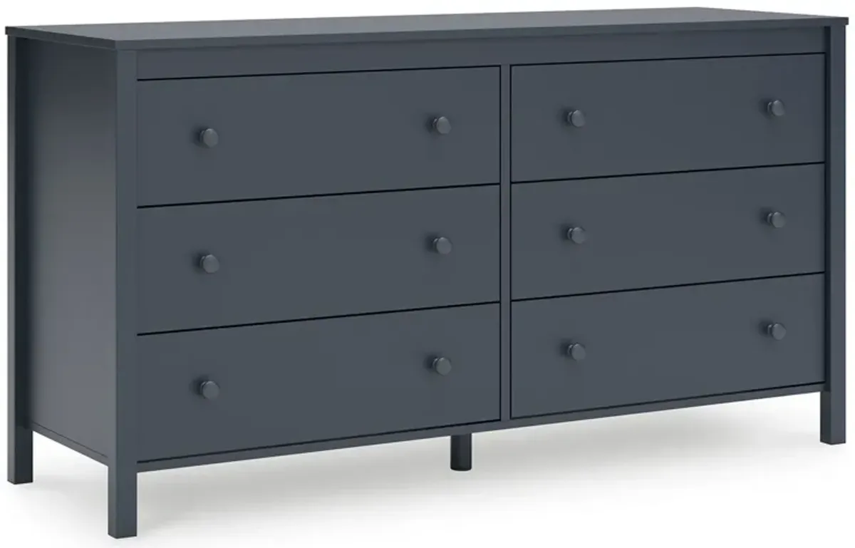 Simmenfort - Navy Blue - Six Drawer Dresser