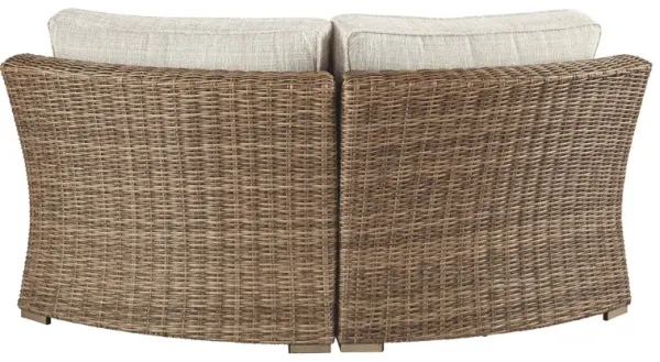 Beachcroft - Curved Corner Chair w/Cushion - Beige