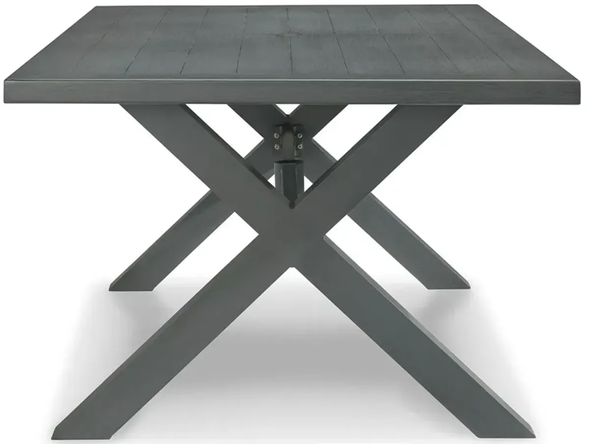 Elite Park - Gray - Rect Dining Table W/Umb Opt