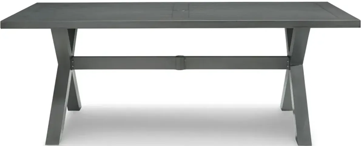 Elite Park - Gray - Rect Dining Table W/Umb Opt