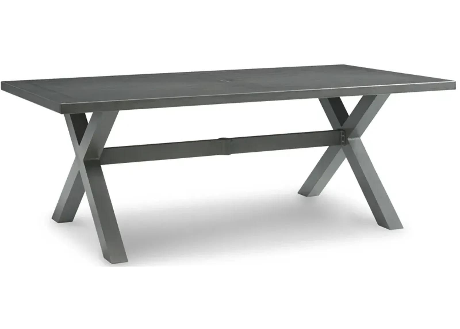 Elite Park - Gray - Rect Dining Table W/Umb Opt