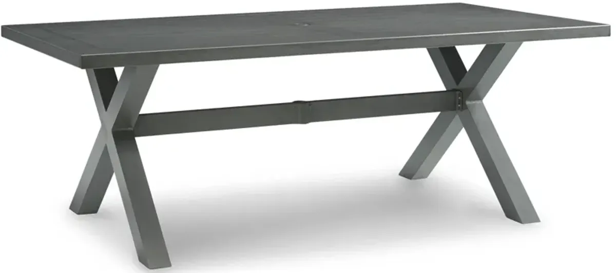 Elite Park - Gray - Rect Dining Table W/Umb Opt