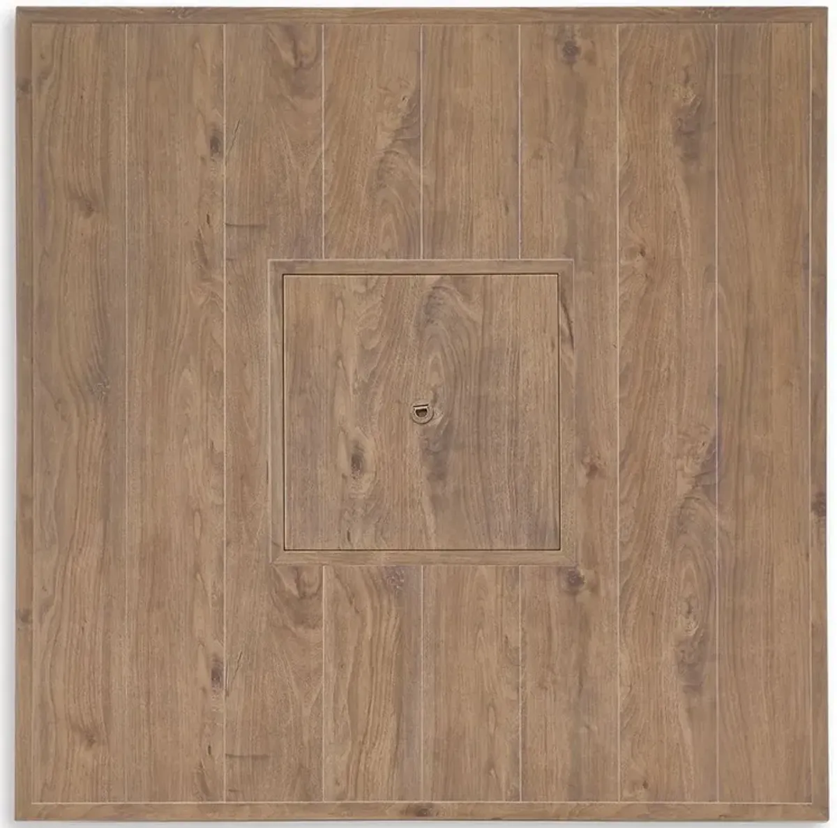 Walton Bridge - Square Bar Table W/Fire Pit - Driftwood