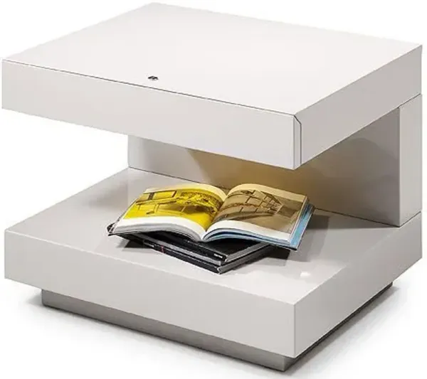 Nightstand - White Glossy - Veneer