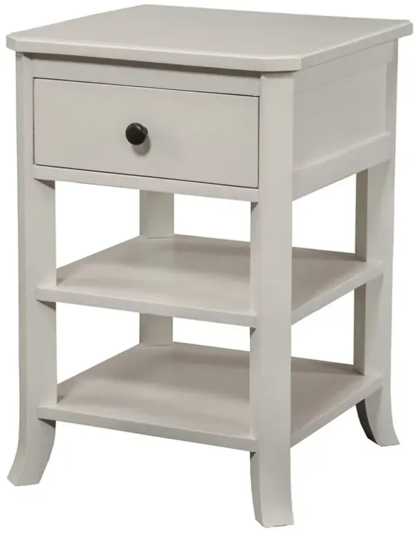 Flair Nightstand With 1 Drawer- White - Mahogany