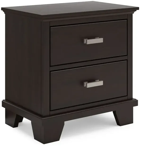 Covetown - Dark Brown - Two Drawer Night Stand