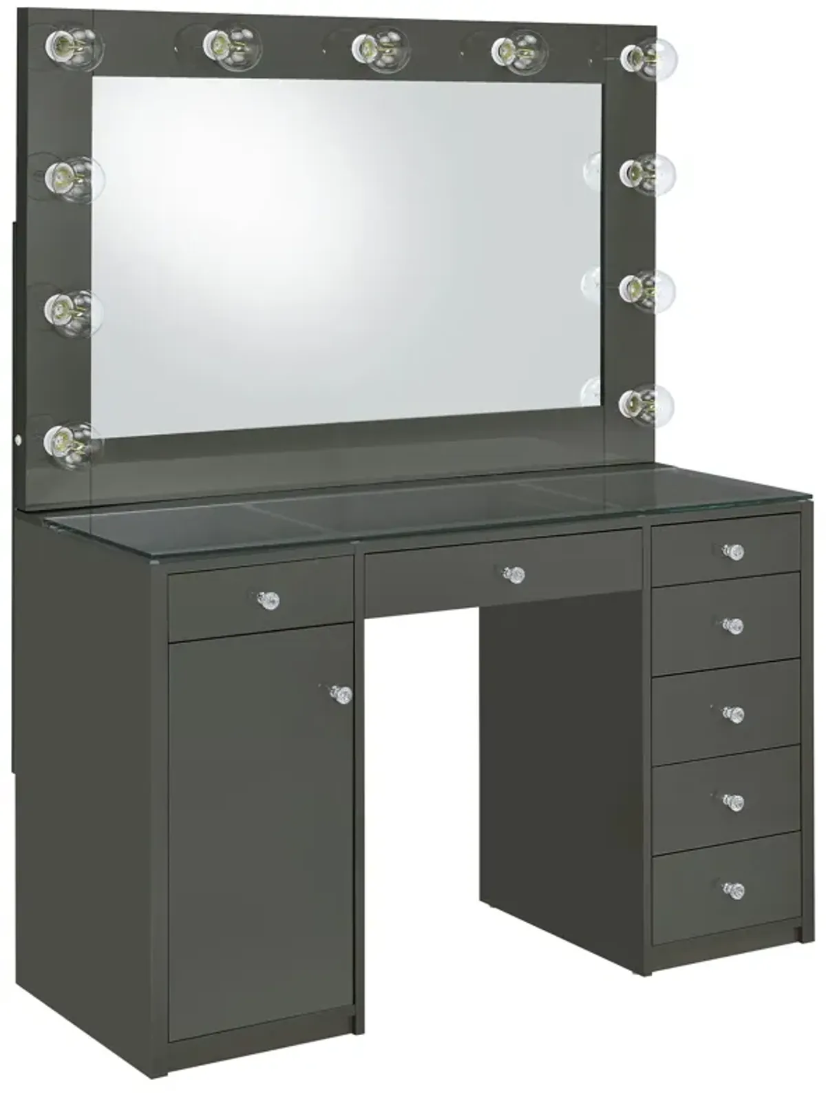 Acena - 7-Drawer Vanity Set With Lighting