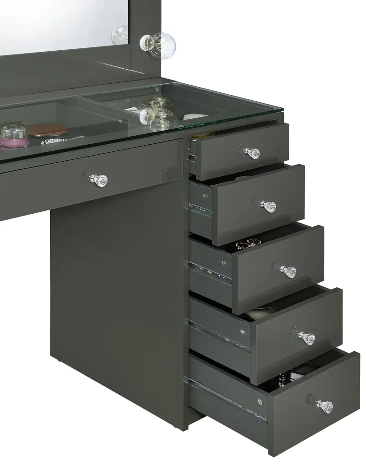 Acena - 7-Drawer Vanity Set With Lighting