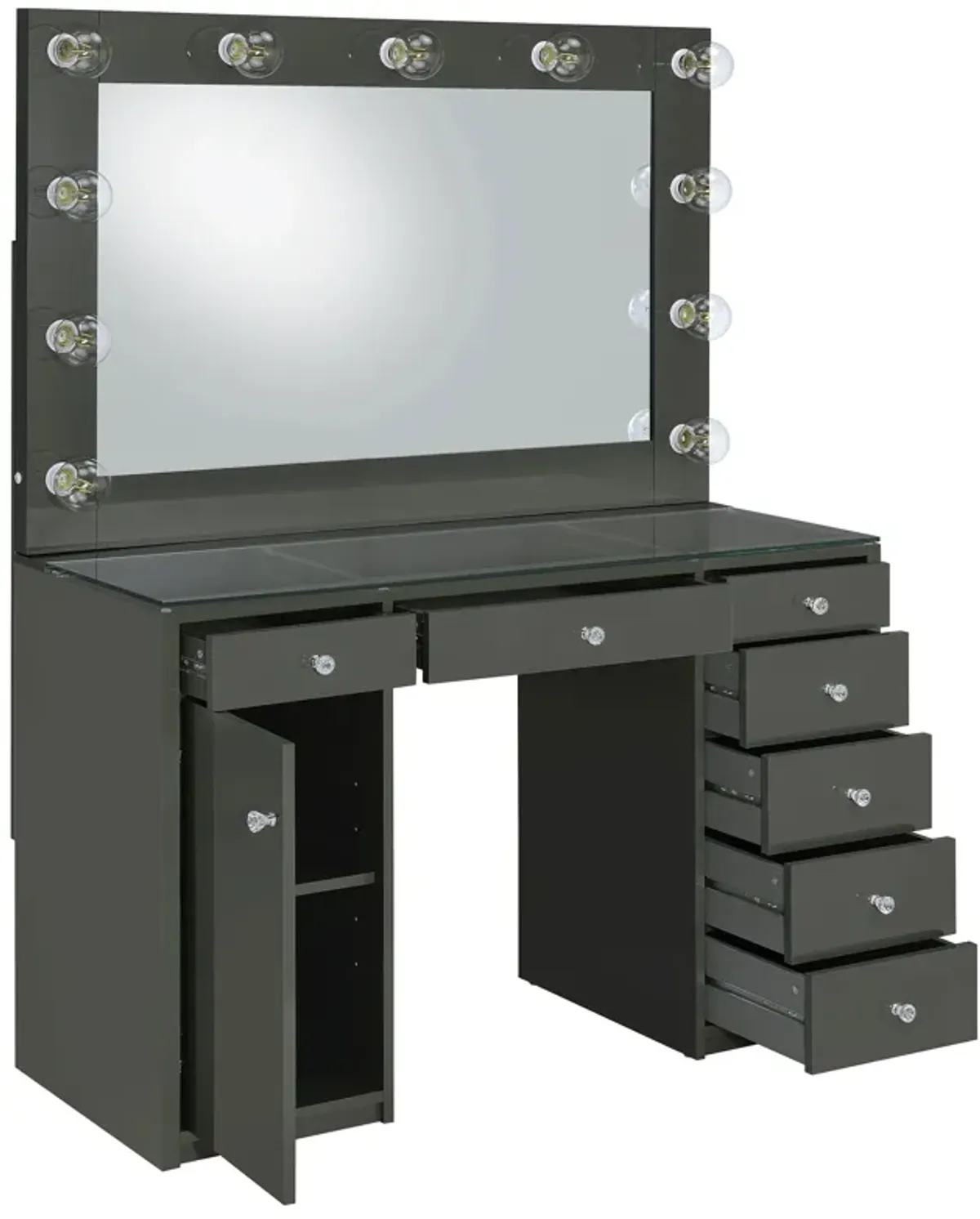 Acena - 7-Drawer Vanity Set With Lighting