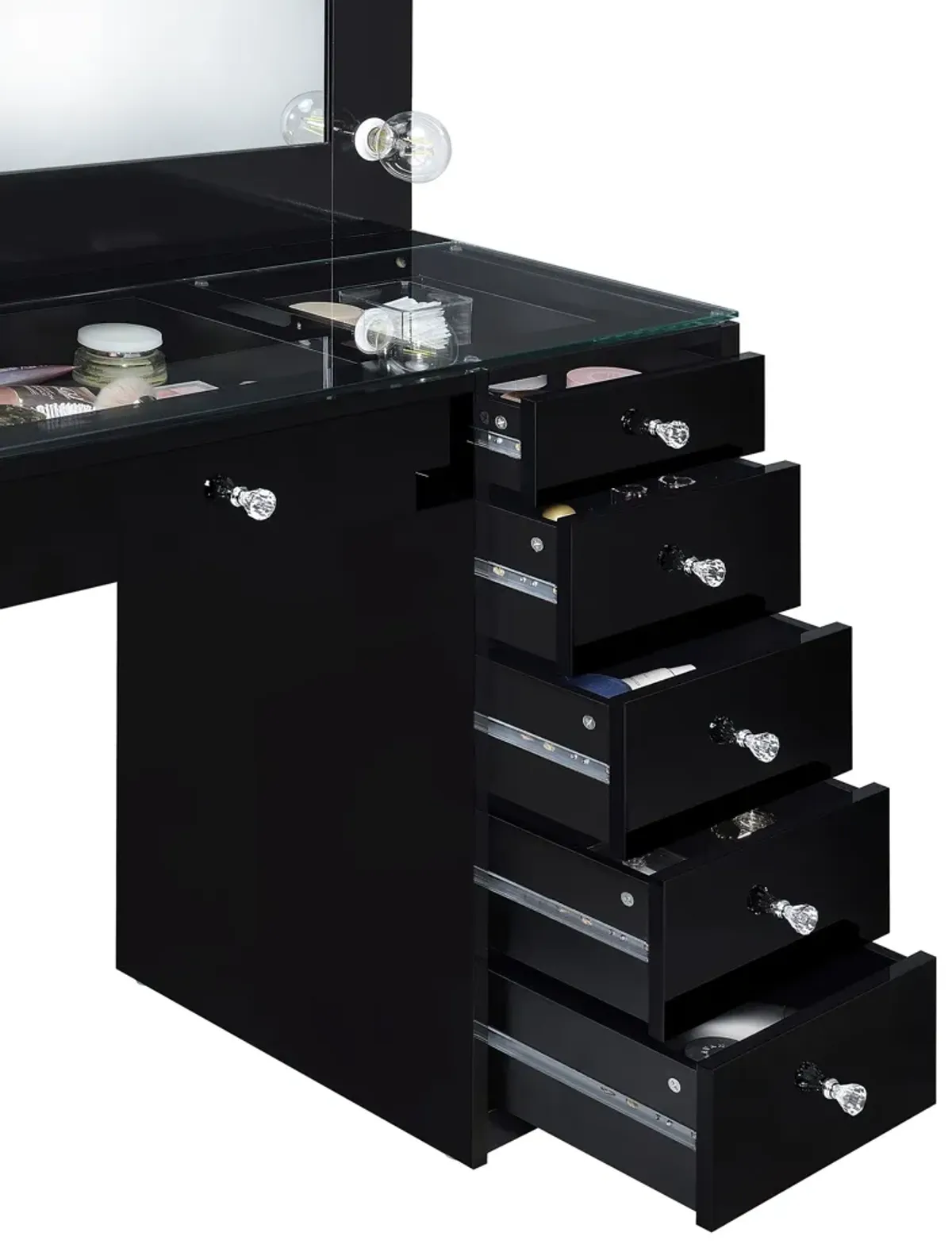 Acena - 7-Drawer Vanity Set With Lighting