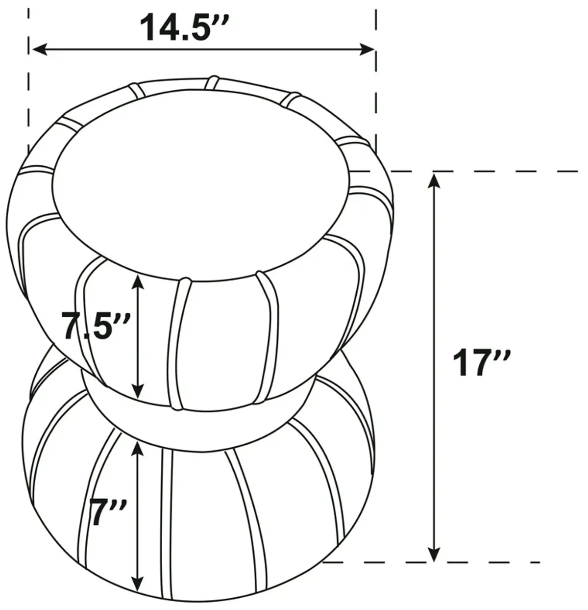 Sora - Round Upholstered Ottoman