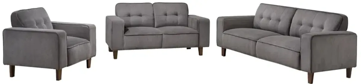 Deerhurst - Upholstered Tufted Track Arm Sofa Set