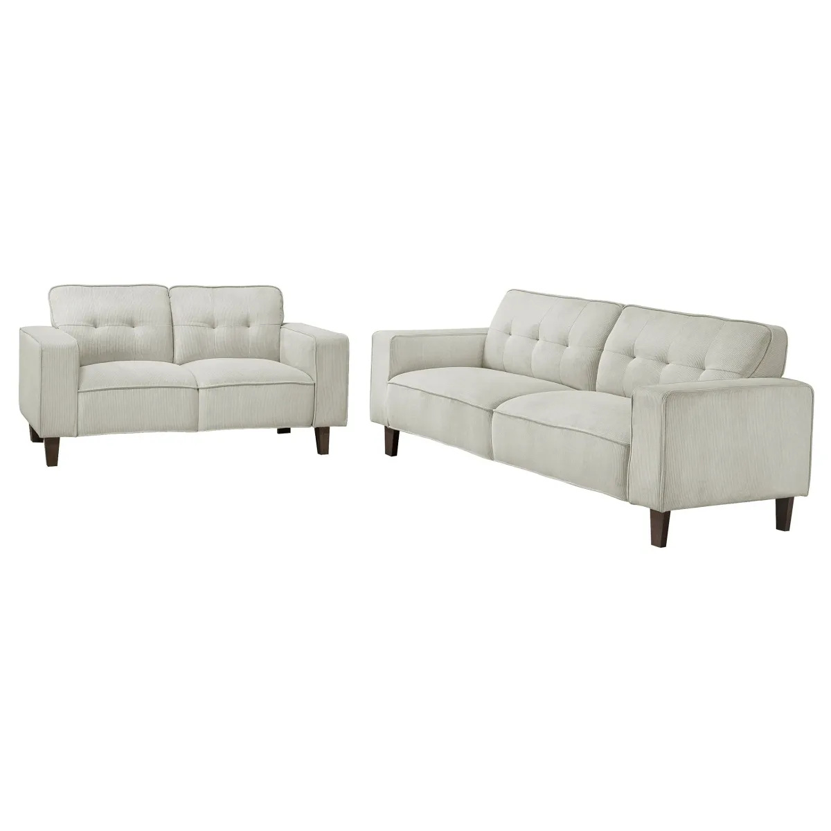 Deerhurst - Upholstered Tufted Track Arm Sofa Set