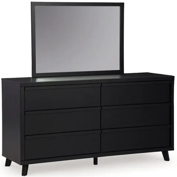 Danziar - Black - Dresser And Mirror