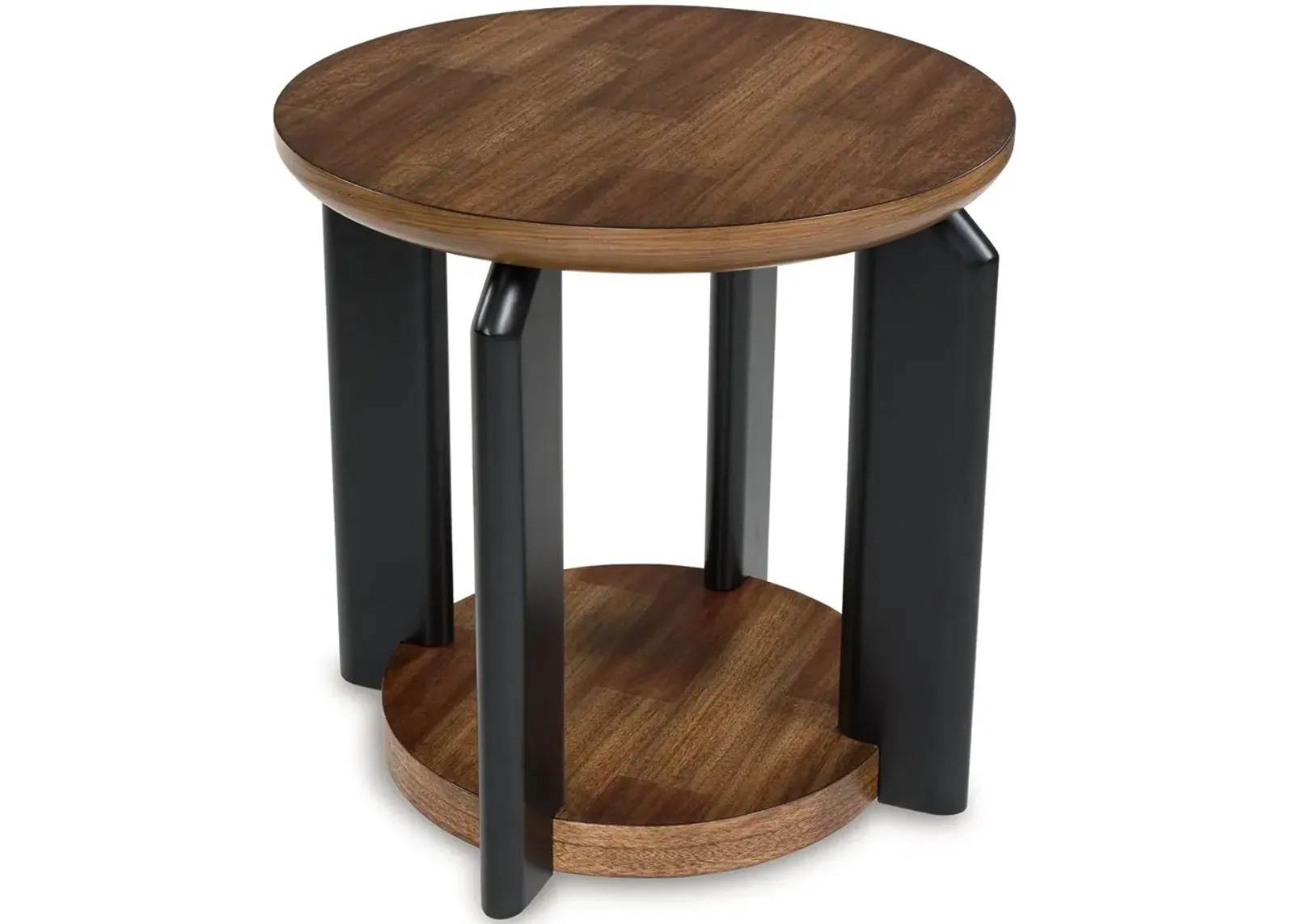 Kraeburn - Brown / Black - Round End Table